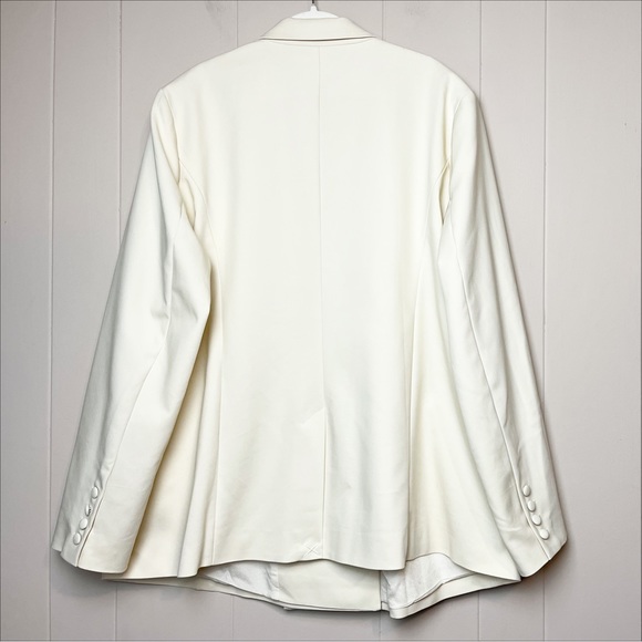 Good American NWOT Woven Blazer 2.0 bone ivory boss jacket career office 2X XXL - Picture 6 of 15